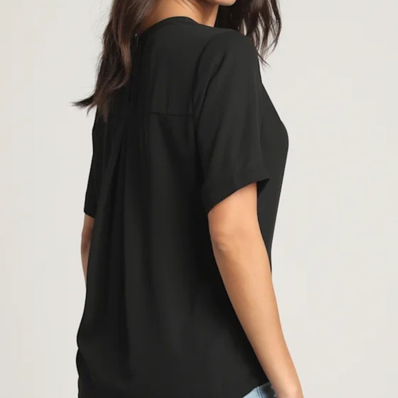 Lulus Simply Sophisticated Black Top - Size S - NWT - Picture 3 of 9